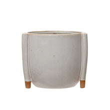 Load image into Gallery viewer, Pot, 5in, Stoneware, Footed with Reactive Glaze
