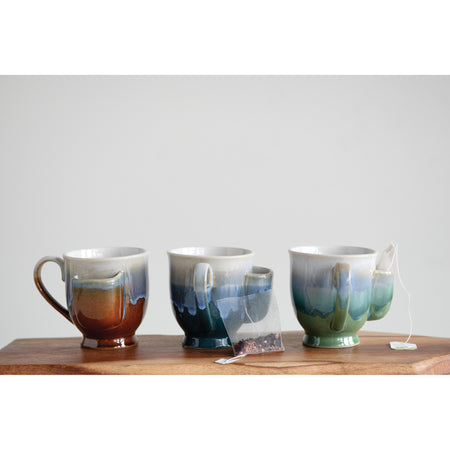 Stoneware Mug with Tea Bag Holder, 16oz