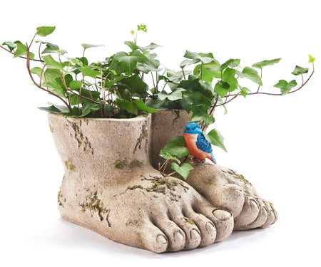 Planter, Oversized Feet with Bird