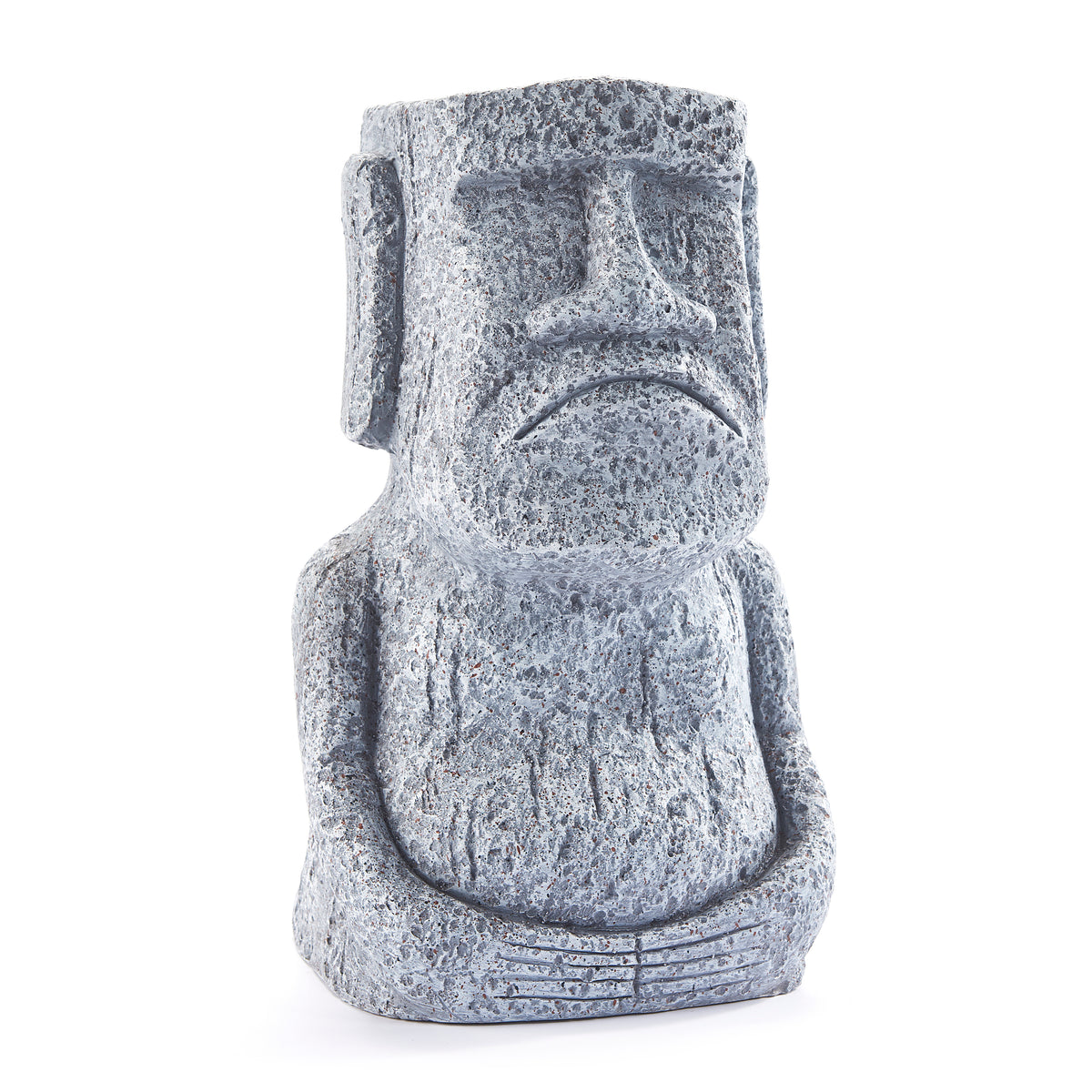 Planter, Oversized Easter Island Frowning Figure