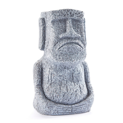 Planter, Oversized Easter Island Frowning Figure
