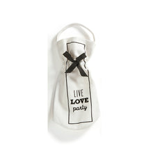 Load image into Gallery viewer, Cotton Wine Bag, Black &amp; White Sentiment, 3 Styles
