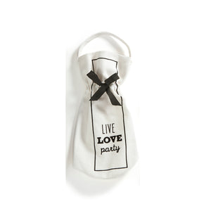 Cotton Wine Bag, Black & White Sentiment, 3 Styles