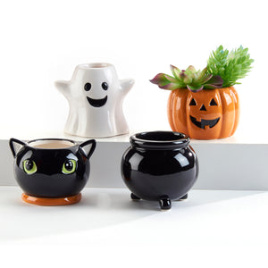 Pot, 2.5in, Ceramic, Halloween Figure, 4 Styles