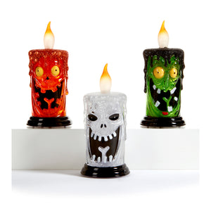 LED Halloween Face Candle, 3 Styles