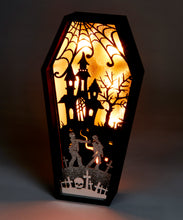 Load image into Gallery viewer, LED Coffin Shadowbox Decor, 10in
