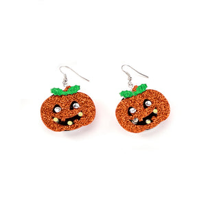 Flashing Halloween Glitter Earrings, 4 Styles