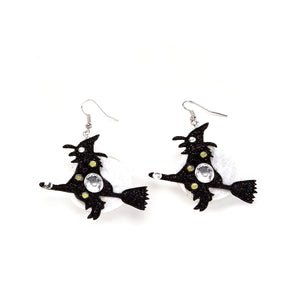 Flashing Halloween Glitter Earrings, 4 Styles