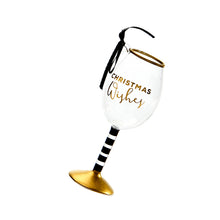 Load image into Gallery viewer, Wine Glass Ornament with Sentiment, 6 Styles
