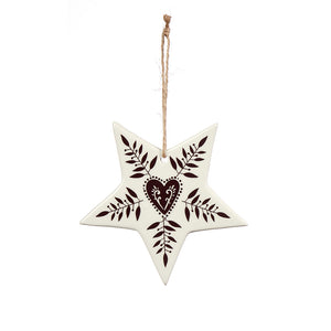 Ceramic Black & White Scandi Ornament, 4 Styles