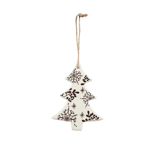 Ceramic Black & White Scandi Ornament, 4 Styles