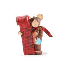 Load image into Gallery viewer, Polyresin Bear with Toboggan Figurine, 7in
