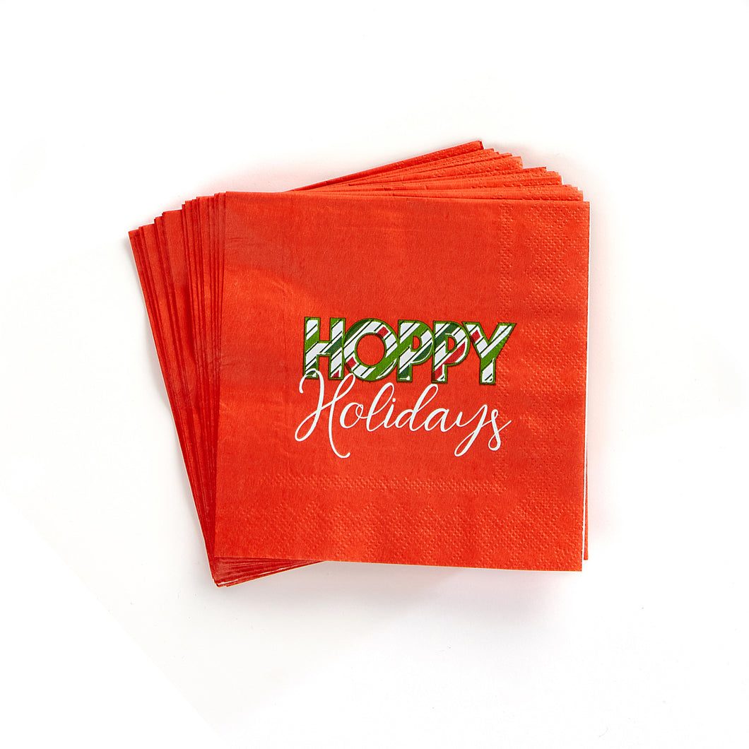 Paper Cocktail Napkin, 20 Count, Holly Jolly Xmas