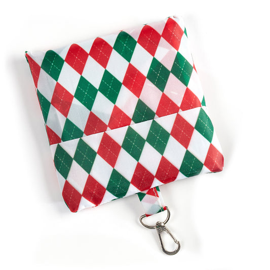 Fold-Away Christmas Shopping Bag Keychain