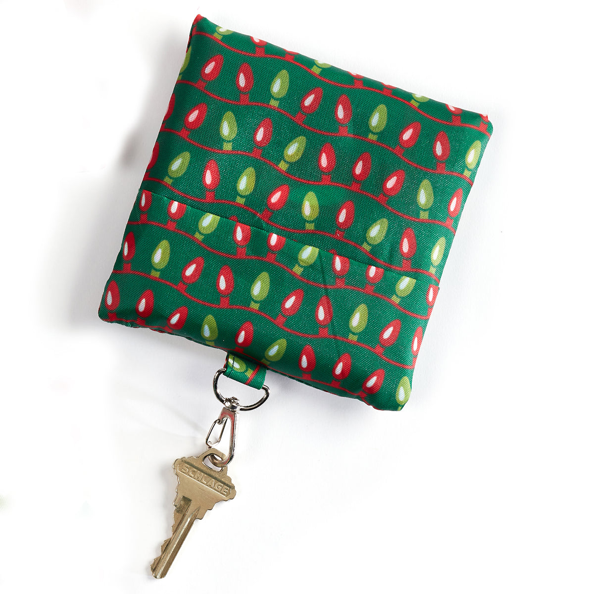 Fold-Away Christmas Shopping Bag Keychain