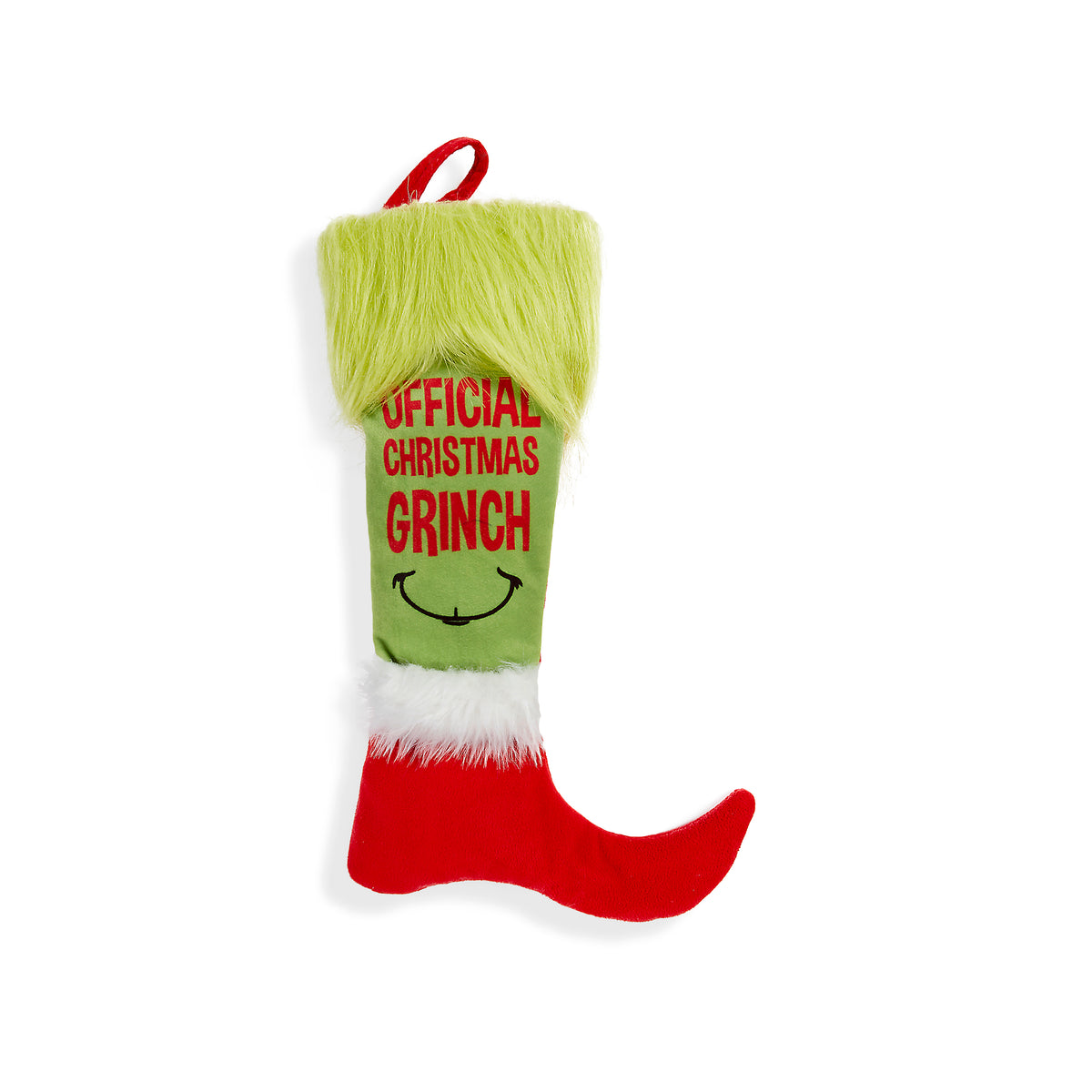 Grinch-Themed Stocking w/ Sentiment, 19in, 3 Style