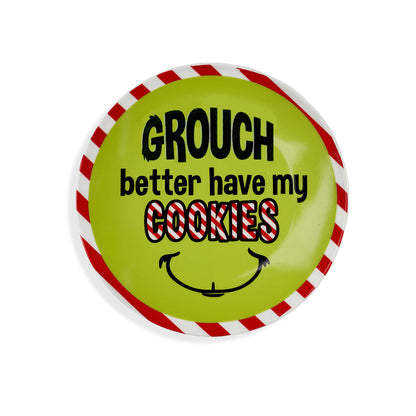 Ceramic Grinch-Themed Have My Cookies Plate, 6in