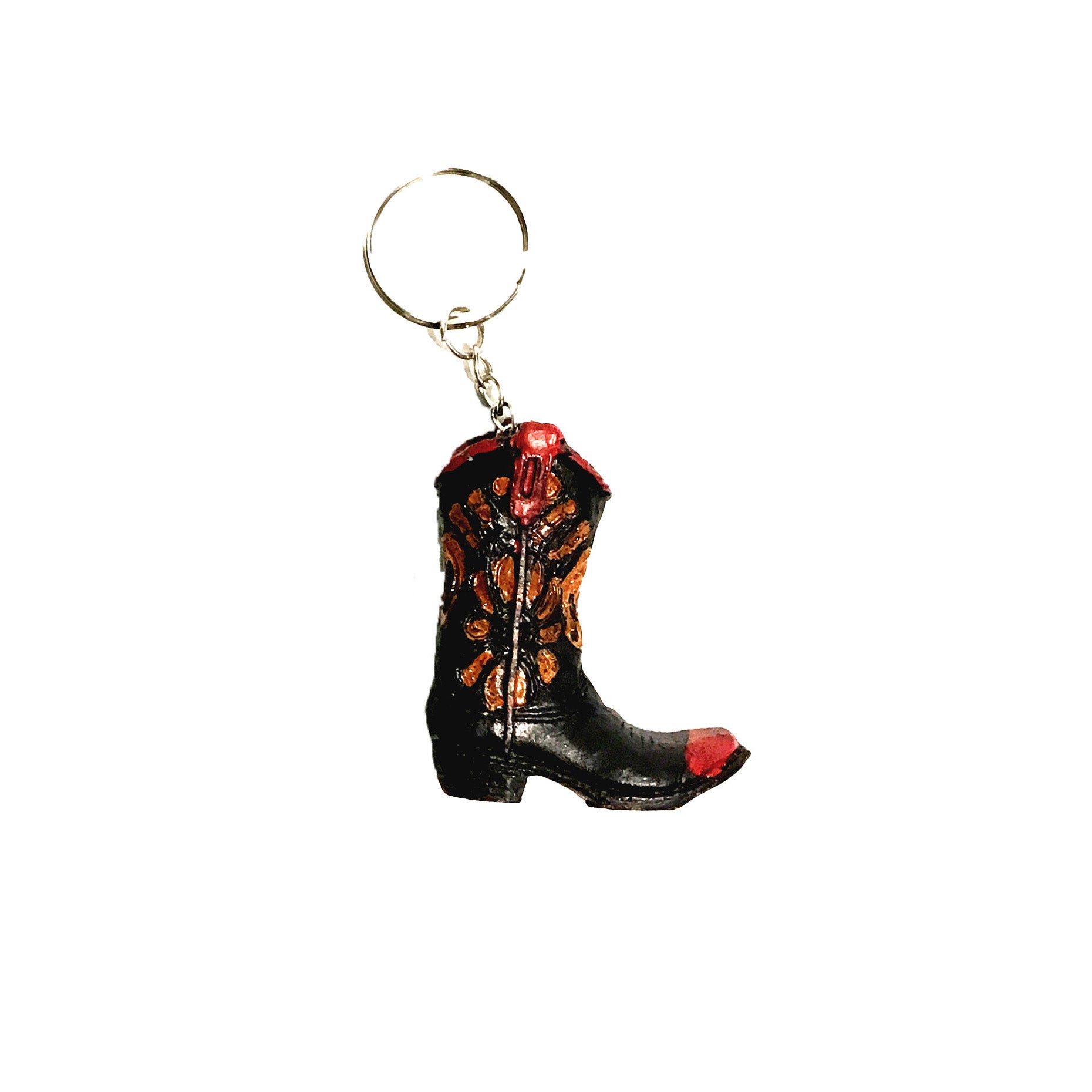 Cowboy Boot Keychain 2.5in 12 Styles Floral Acres Greenhouse