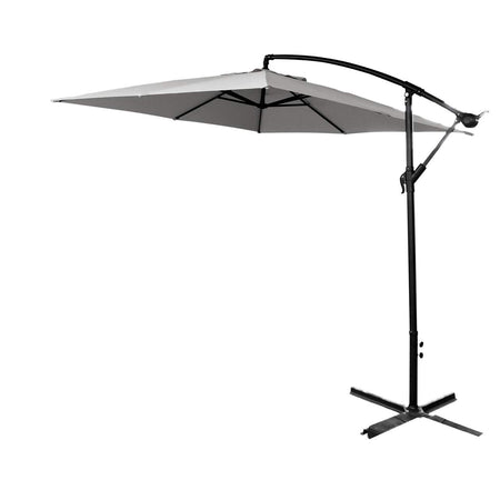 Umbrella, 8ft, Square, Offset, Dark Grey