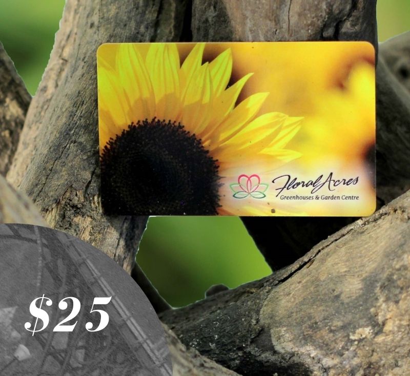Physical Gift Card, $25.00 - Floral Acres Greenhouse & Garden Centre