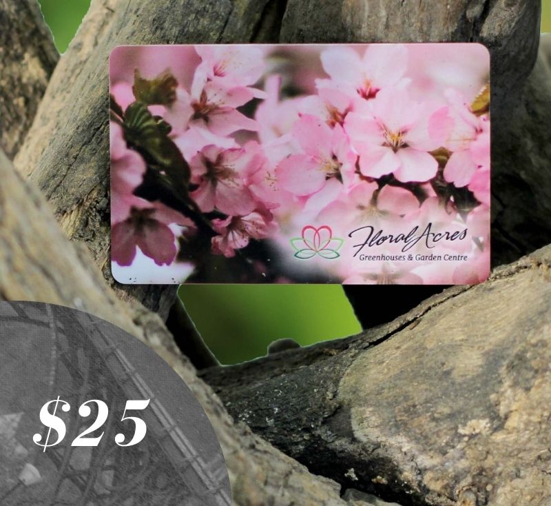 Physical Gift Card, $25.00 - Floral Acres Greenhouse & Garden Centre