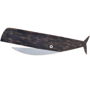 Metal & Wood Whale Wall Decor, 23.75in