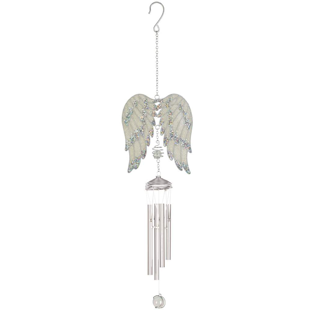 Wireworks Garden Wind Chime, Angel Wings, 28.5in