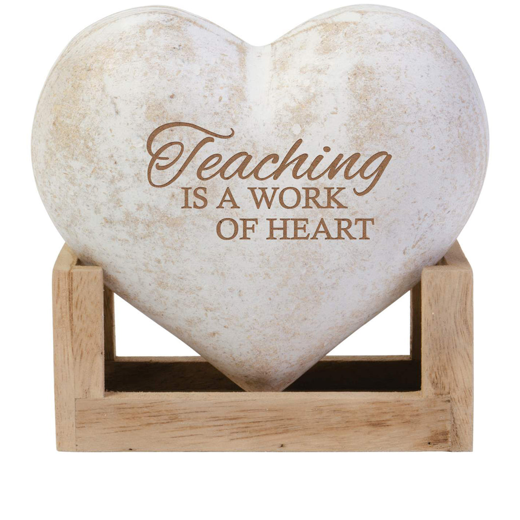 Wood 3D Heart Decor, Teaching, 5in