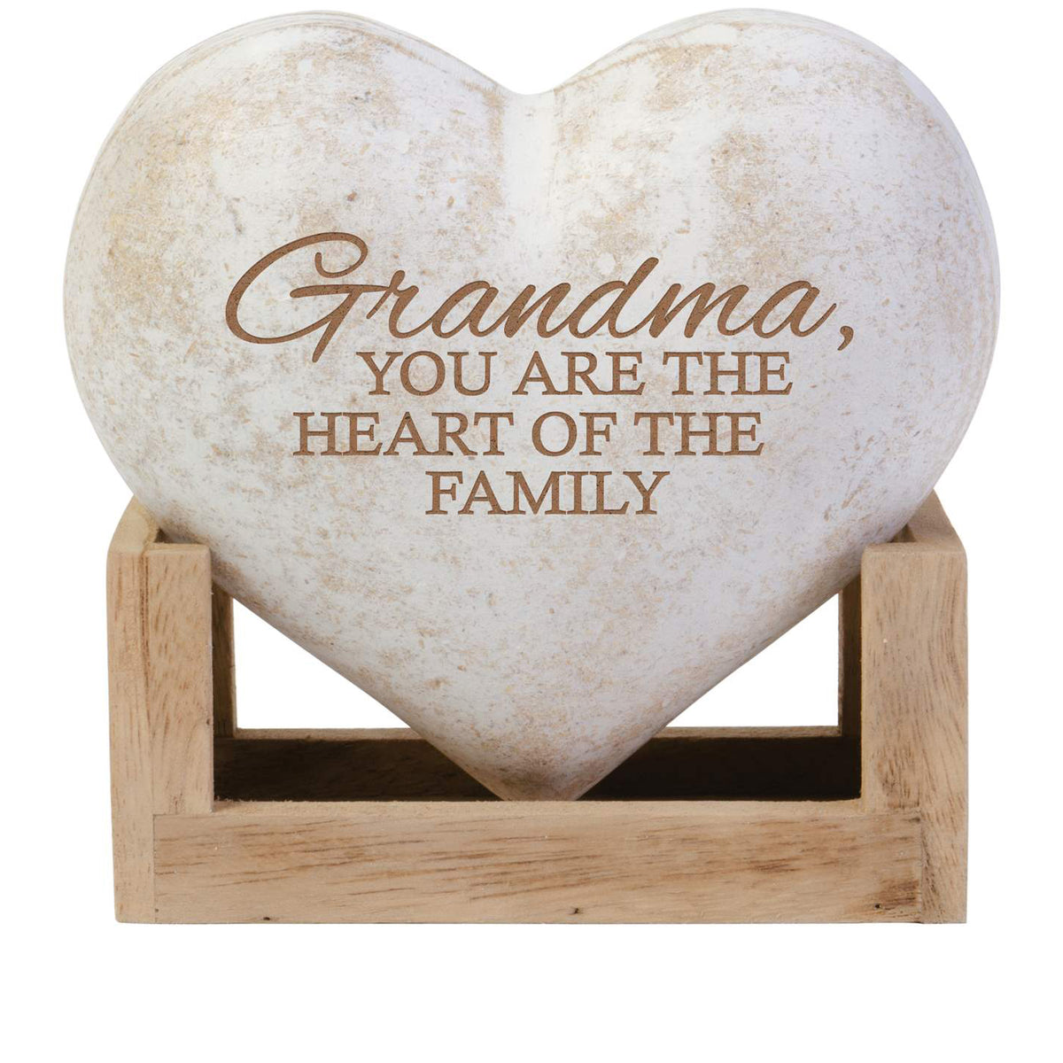 Wood 3D Heart Decor, Grandma, 5in
