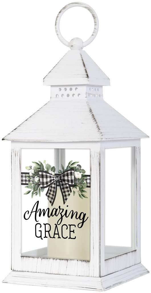 Farmhouse Lantern with LED Candle, 11in, 4 Asst