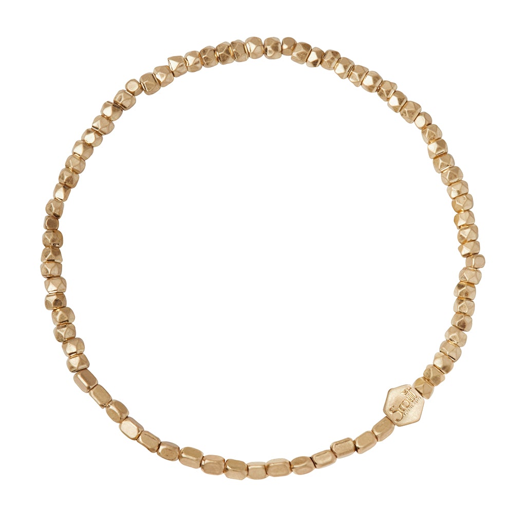 Mini Metal Stacking Bracelet, Gold