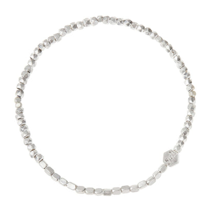 Mini Metal Stacking Bracelet, Silver