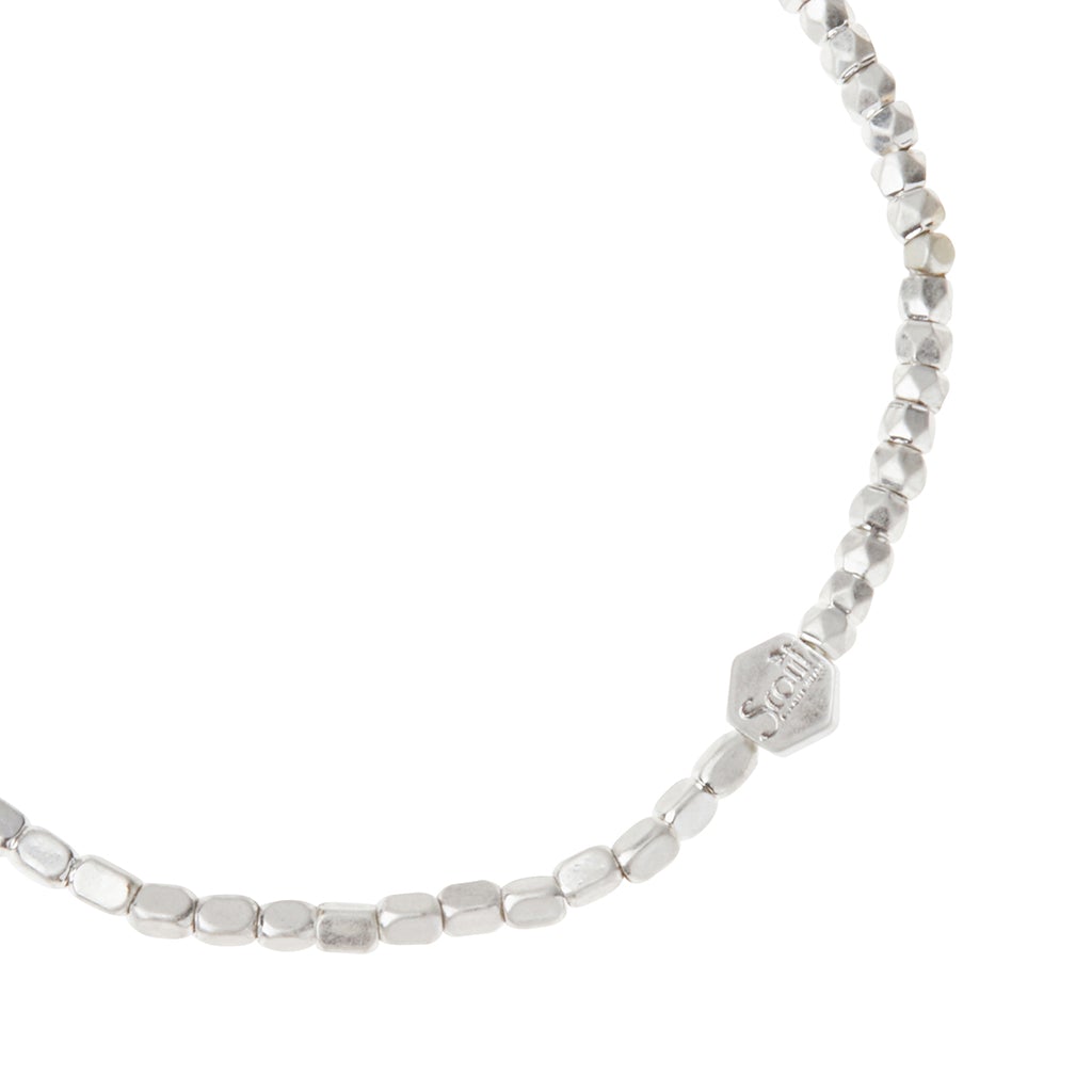 Mini Metal Stacking Bracelet, Silver