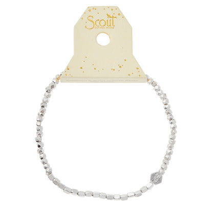 Mini Metal Stacking Bracelet, Silver