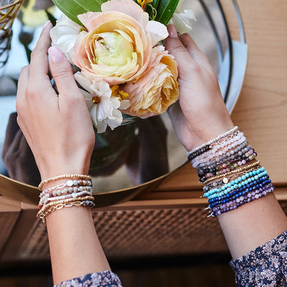 Mini Metal Stacking Bracelet, Silver