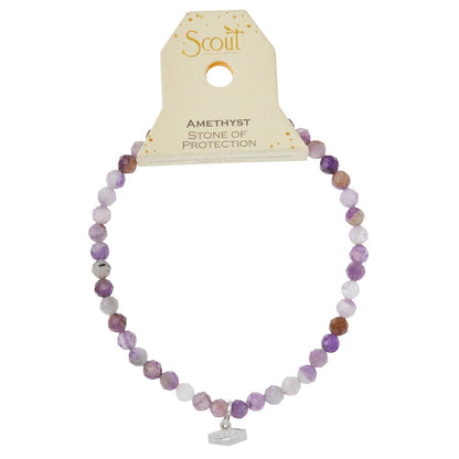 Mini Faceted Stone Stacking Bracelet, Amethyst