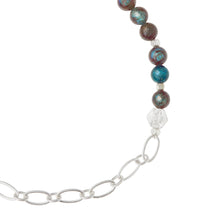 Load image into Gallery viewer, Mini Stone/Chain Stacking Bracelet, Blue Sky Jasp.
