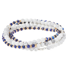 Load image into Gallery viewer, Stone Duo Wrap Bracelet, Howlite &amp; Lapis
