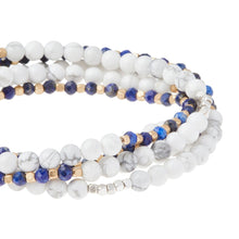 Load image into Gallery viewer, Stone Duo Wrap Bracelet, Howlite &amp; Lapis
