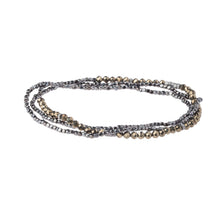 Load image into Gallery viewer, Delicate Stone Wrap Bracelet, Pyrite
