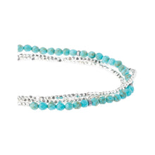 Load image into Gallery viewer, Delicate Stone Wrap Bracelet, Turquoise/Silver
