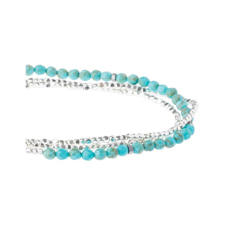 Delicate Stone Wrap Bracelet, Turquoise/Silver