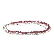 Load image into Gallery viewer, Delicate Stone Wrap Bracelet, Garnet
