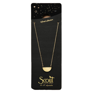 Scout Refined Necklace, Half Moon, Gold
