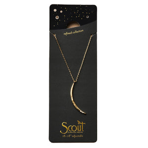 Scout Refined Necklace, Gibbous Slice, Gold
