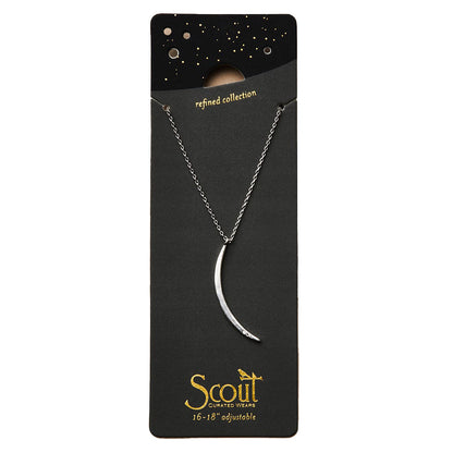 Scout Refined Necklace, Gibbous Slice, Silver
