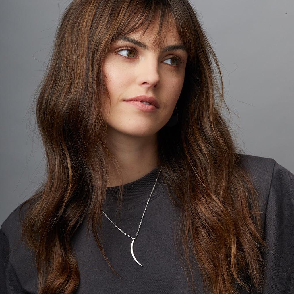Scout Refined Necklace, Gibbous Slice, Silver