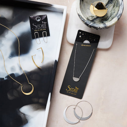 Scout Refined Necklace, Gibbous Slice, Silver