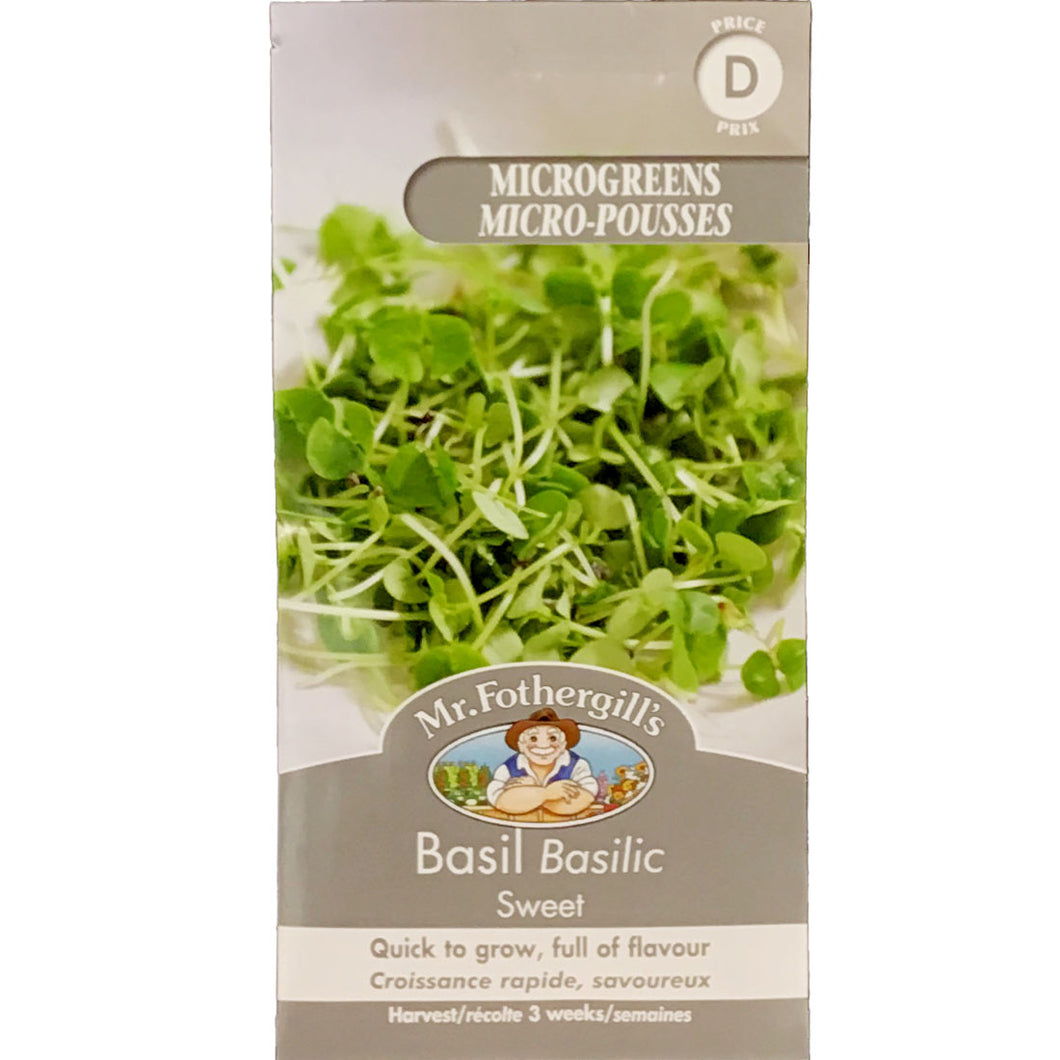 Micro Greens - Basil Seeds, Mr Fothergill's