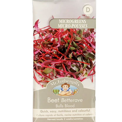 Micro Greens - Beet Bull's Seeds, Mr Fothergill's
